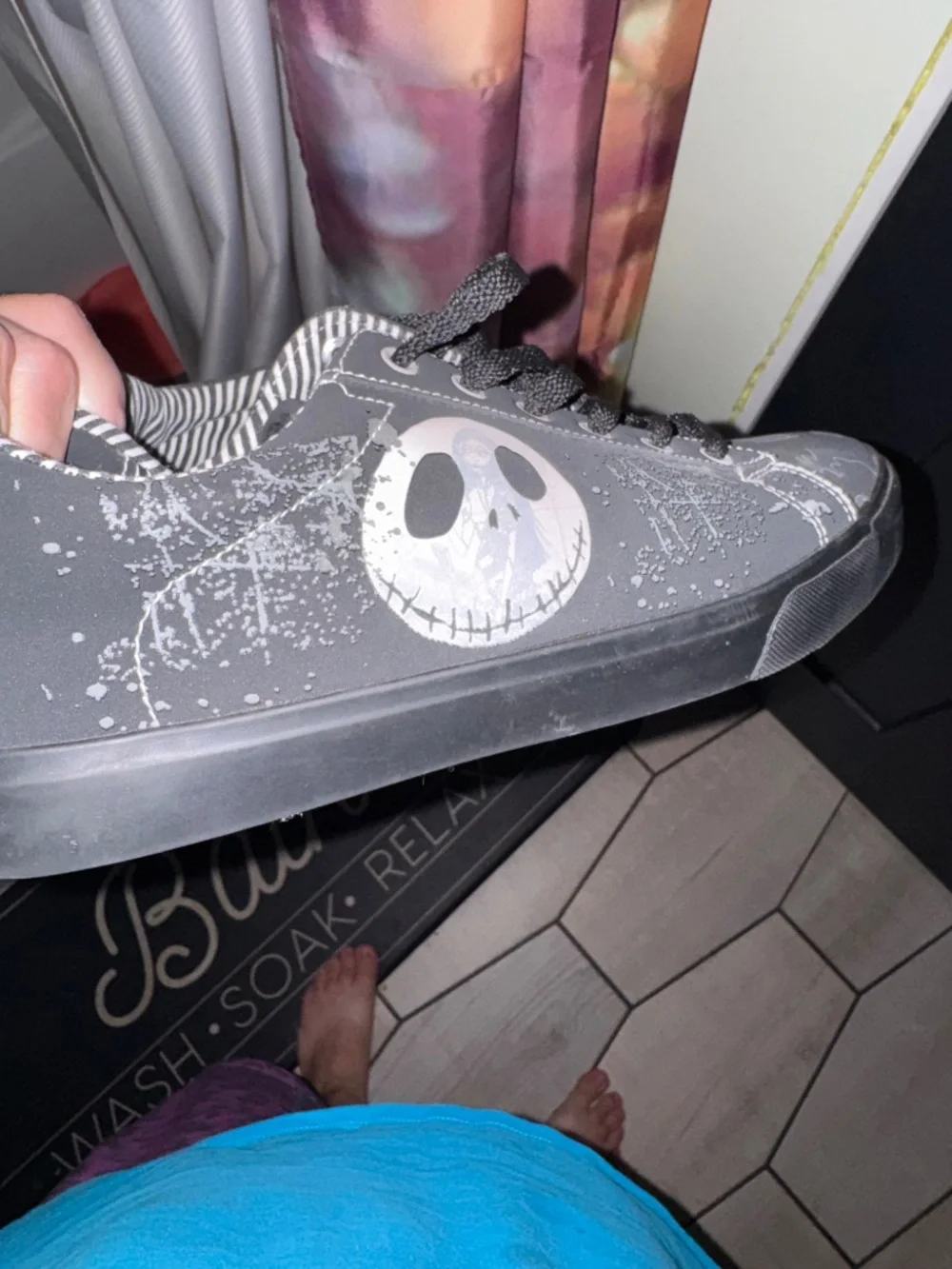 Ground Up Disney Jack Skellington Shoes Men's Size 12 Black Glow In The Dark